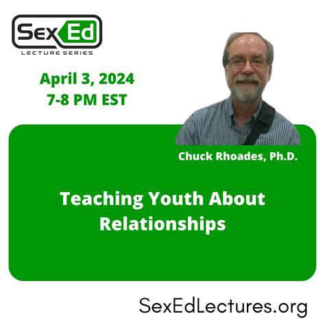 Upcoming Lectures Sex Ed Lecture Series