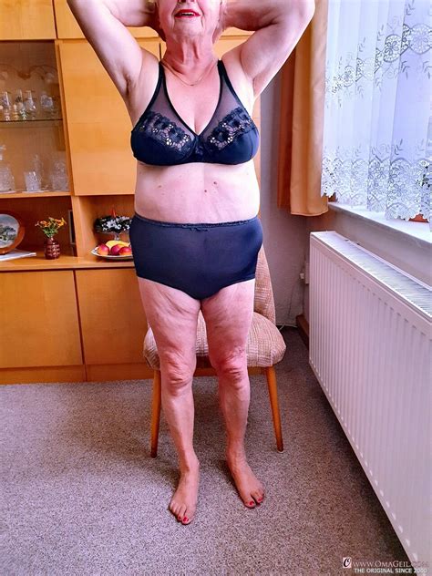 Short Haired Granny Alma Exposes Her Big Saggy Tits While Changing CoedCherry