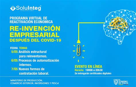 Ministerio De Producci N On Twitter El Mpceip Y Soluinteg Invitan A