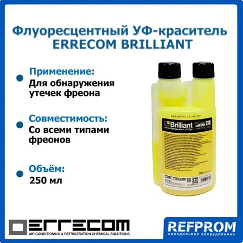 Средство для поиска утечек - флуоресцентный УФ-краситель BRILLIANT ...