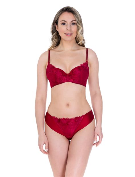 Flamenco Red Sexy Luxury Push Up Bra Lauma Lingerie