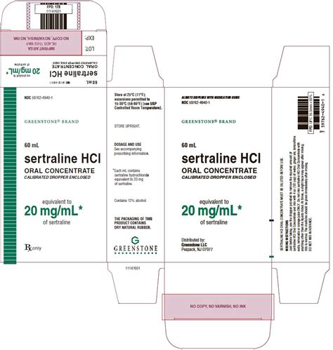 Sertraline Hcl Oral Mg Ml Rx Products