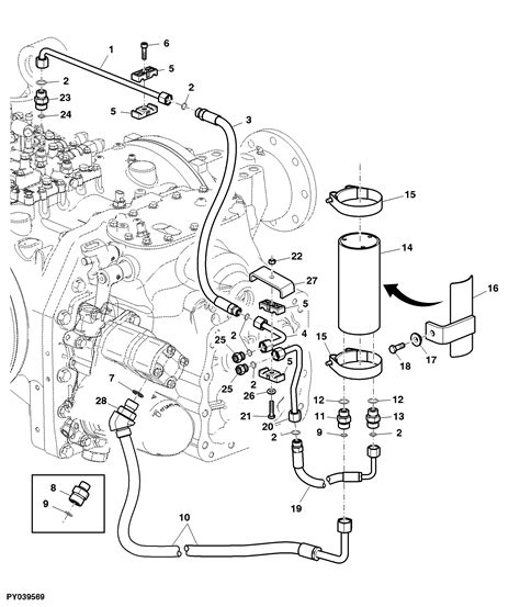 AL202746 John Deere Hydraulic Hose AVS Parts