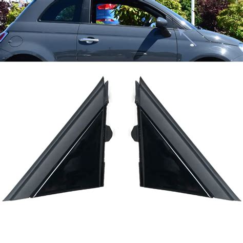 Molding Door Mirror Triangle Plate Cover For Fiat 500 2012 2019 Flag Cover Front Window A