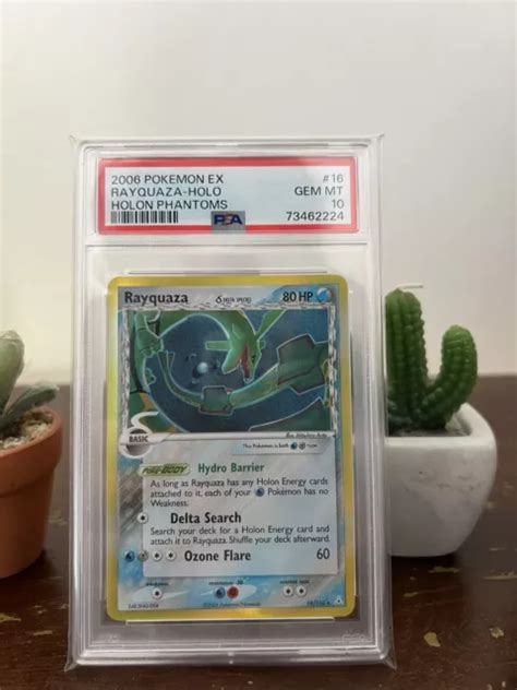 2006 RAYQUAZA EX Holon Phantoms Delta Species Holo 16 110 Psa 10 LOW