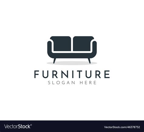 Minimalist Furniture Logo Design Template Vector Image