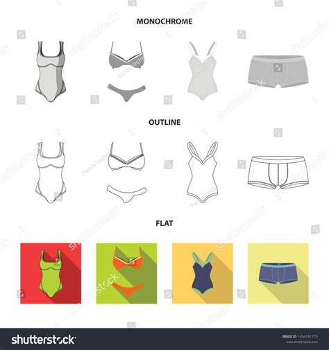 Vector Illustration Bikini Fashion Logo Set เวกเตอรสตอก ปลอดคาลขสทธ
