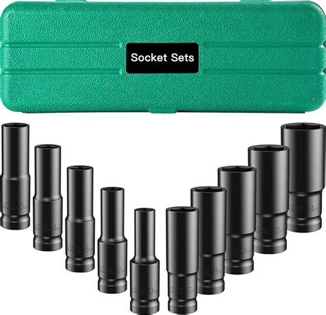 Impact Socket Set Aiment Pcs Metric Size Mm Sockets Deep