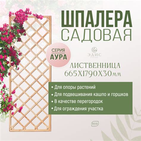 Шпалера садовая, деревянная, ЭДИС, 66х179см, 1шт - купить по выгодной ...