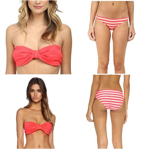 Nwt Kate Spade Swimsuit S Bikini Pc Set Underwire Bow Bandeau Georgica