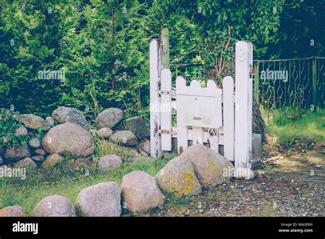 garden gate mailbox stock photo alamy