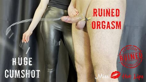 Humiliated Slave Gets Ruined Orgasm With Huge Cumshot After Teasing Session Amateur Femdom