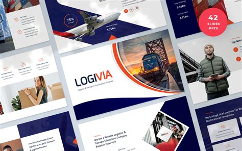 Logivia Plantilla de PowerPoint para logística y transporte