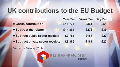 Reality Check How Much Does The Eu Budget Cost The Uk Bbc News