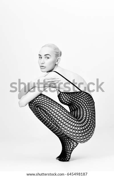 Nude Woman Blonde Sexy Lingerie Sitting Stock Photo Shutterstock