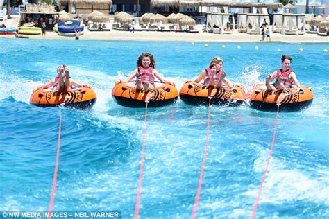 Ashley James Flashes A Hint Of Underboob In Barely There Halterneck Bikini In Ibiza Daily Mail