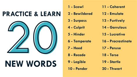 List Of New Words To Learn