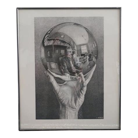 1935 Vintage M C Escher Hand With Reflecting Sphere Print Escher Hands Original Prints