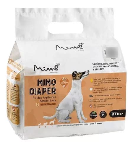 Fraldas Para Caes No Cio - Fralda Descartável Para Cães Xixi E Período Do Cio Mimo 12un | MercadoLivre
