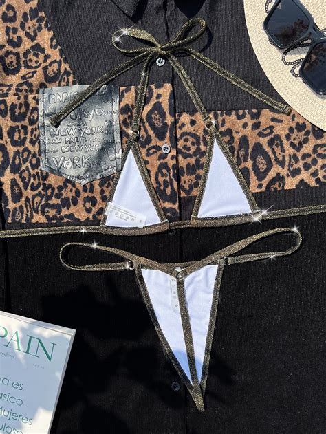 Sexy Micro Bikini Sets For Women Girls Swimwear Swimsuit Thong Glittery Ebay