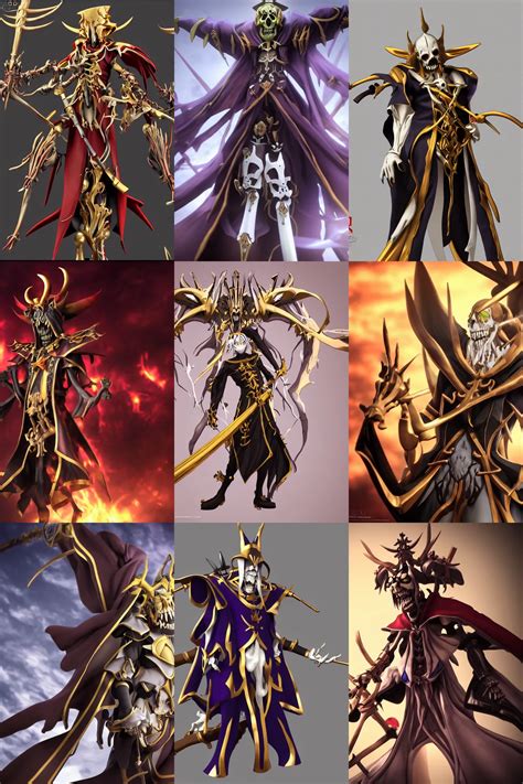 Ainz Ooal Gown Overlord Anime D Rendering K Stable Diffusion