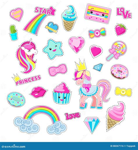 Стикеры девушек Fairy с Fairy векторами шаржей Иллюстрация вектора ...