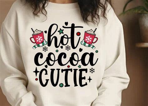 Hot Cocoa Cutie Christmas Chocolate SVG Graphic By Syedafatematujjuhura Creative Fabrica