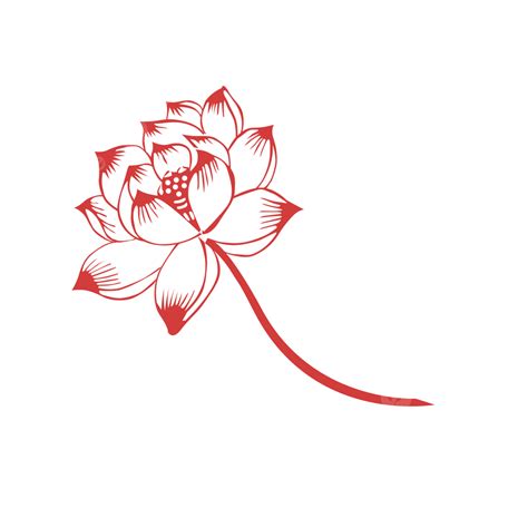 Hand Painted Lotus Png Image Red Aesthetic Hand Painted Lotus