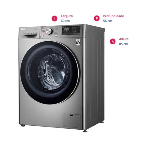 Lava E Seca Lg 11kg Inox - Lava e Seca Smart LG VC4 11kg Aço Escovado 110V com Inteligência ...