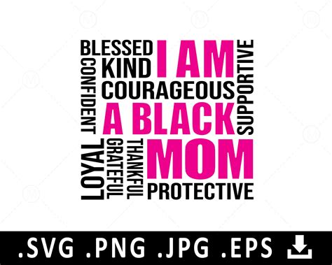 Black Mom SVG African American Mom svg Dope Black Mom svg | Etsy