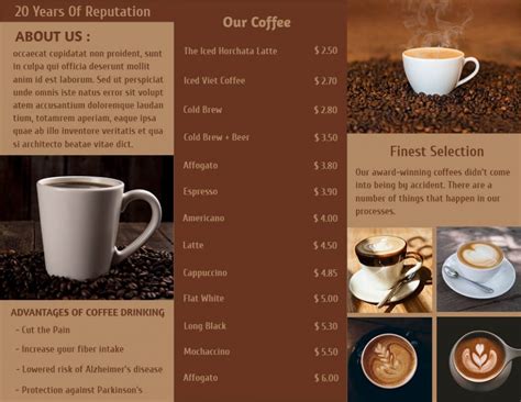 Cafe Menu Design Ideas & Examples