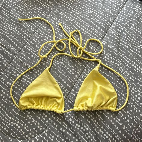 Glassons Bikini Top In Yellow Fits Depop
