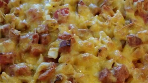 Cheesy Smoked Sausage Casserole