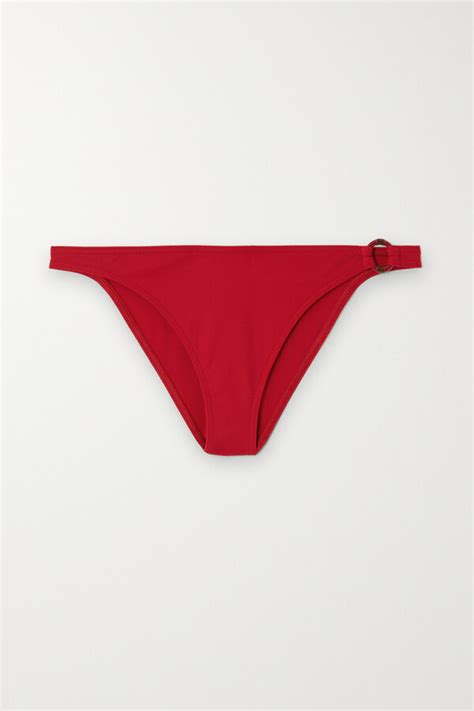 Loro Piana Marine Embellished Bikini Briefs Red Shopstyle Two Piece Swimsuits