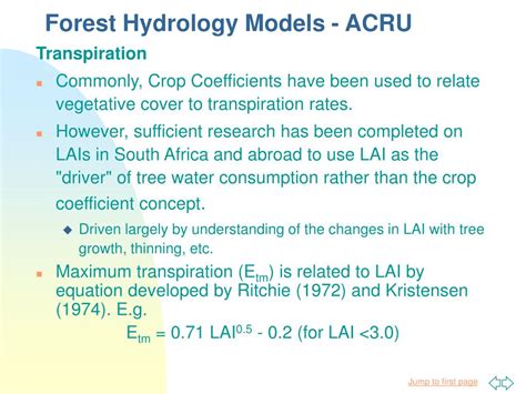 PPT - Why Model Forest Hydrology PowerPoint Presentation, free download ...