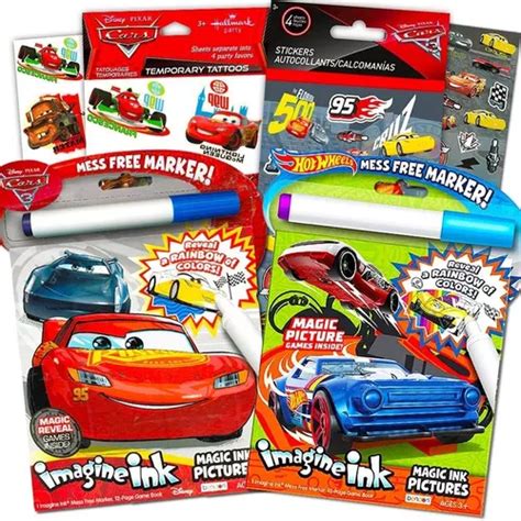 Juego De Libros Para Colorear Con Tinta M Gica Disney Cars A Cuotas