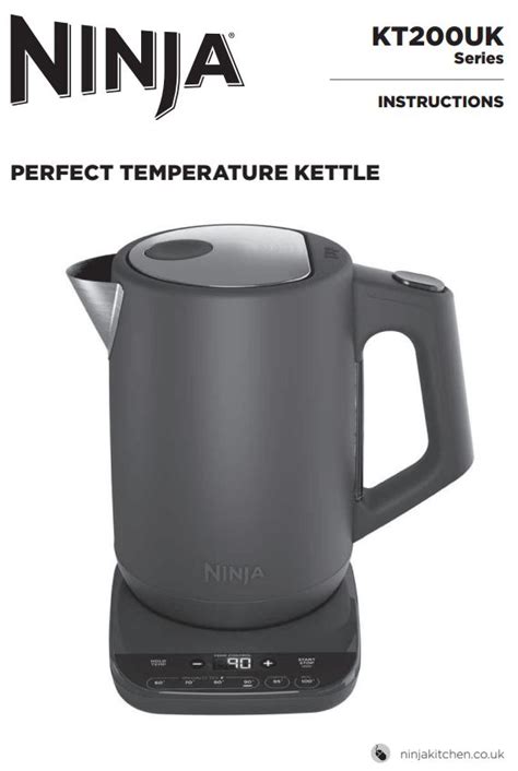 NINJA KT200UK Series Perfect Temperature Kettle Instructions