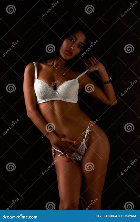 Art Nude Perfect Body Girl On The Dark Background Stock Photo Image Of Glamour Passion