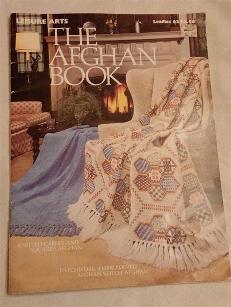 The Afghan Book Knit And Crochet Leisure Arts Leaflet 63 15 Etsy Afghan Stitch Leisure Arts