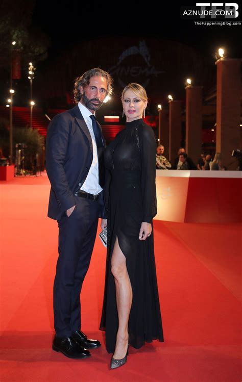 Anna Falchi Sexy Seen Braless Flashing Her Nude Tits At The Rome Film Festival In Italy Aznude