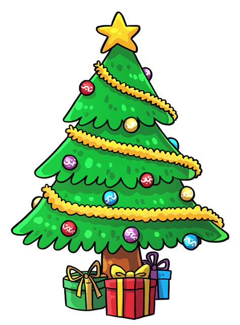Tree Christmas Cartoon At Isaac Oppen Blog