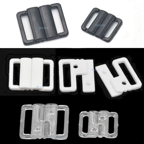 Pairs Lot Mm Mm Plastic Bra Straps Bikini Clips Snap Hooks Fastener Buckles