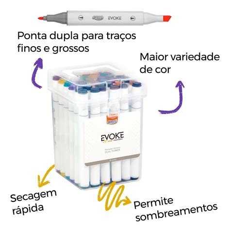 Melhor Canetinha Para Pintar Bobbie Good - Canetinha para Pintar Bobbie Goods 24 Marcadores Dual Marker - Evoke ...