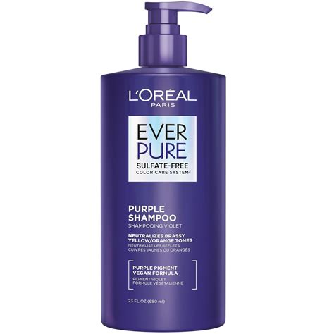 L’oreal Paris Sulfate Free Brass Toning Purple Shampoo For Blonde Bleached Silver Or Brown