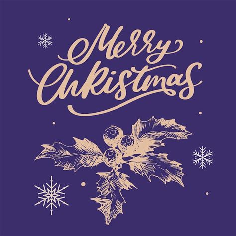 Premium Vector Merry Christmas Happy New Year Typography Set Vector