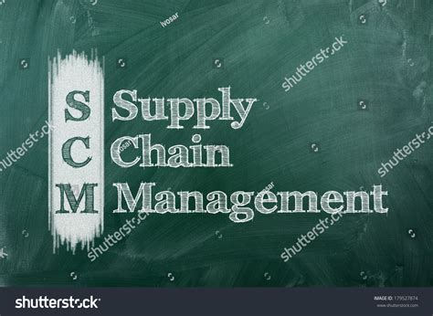 Scm Supply Chain Management Acronym Written Stock Illustration