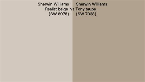 Sherwin Williams Realist Beige Vs Tony Taupe Side By Side Comparison