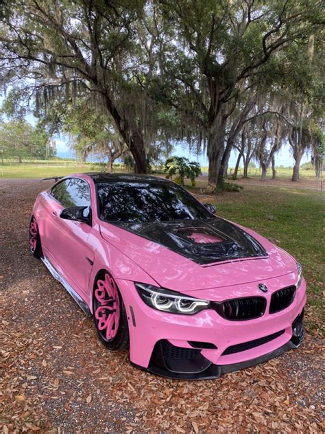 Custom Pink Bmw M4 With Heart Wheels
