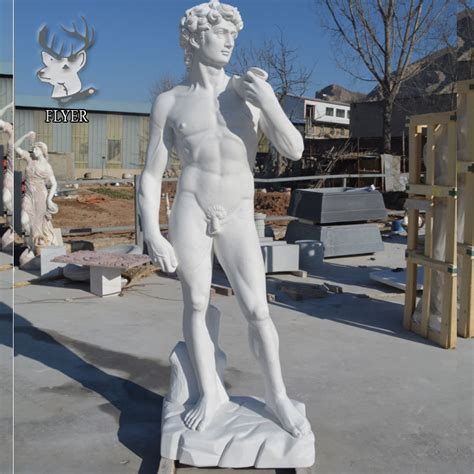 Outdoor Decoration Hand Carved Standing Life Size Nude Man Statue White