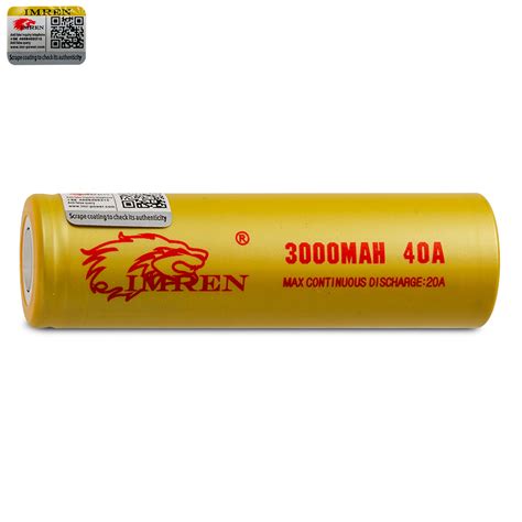 Imren 18650 3000mah 40a Imr Battery بطاريات امرين